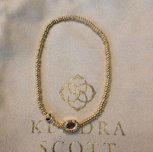 Kendra Scott Addison stretch bracelet gold and Dichroic glass